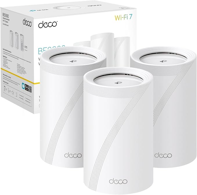 TP-Link Deco BE65 BE9300 Tri-Band Whole Home Mesh WiFi 7 System