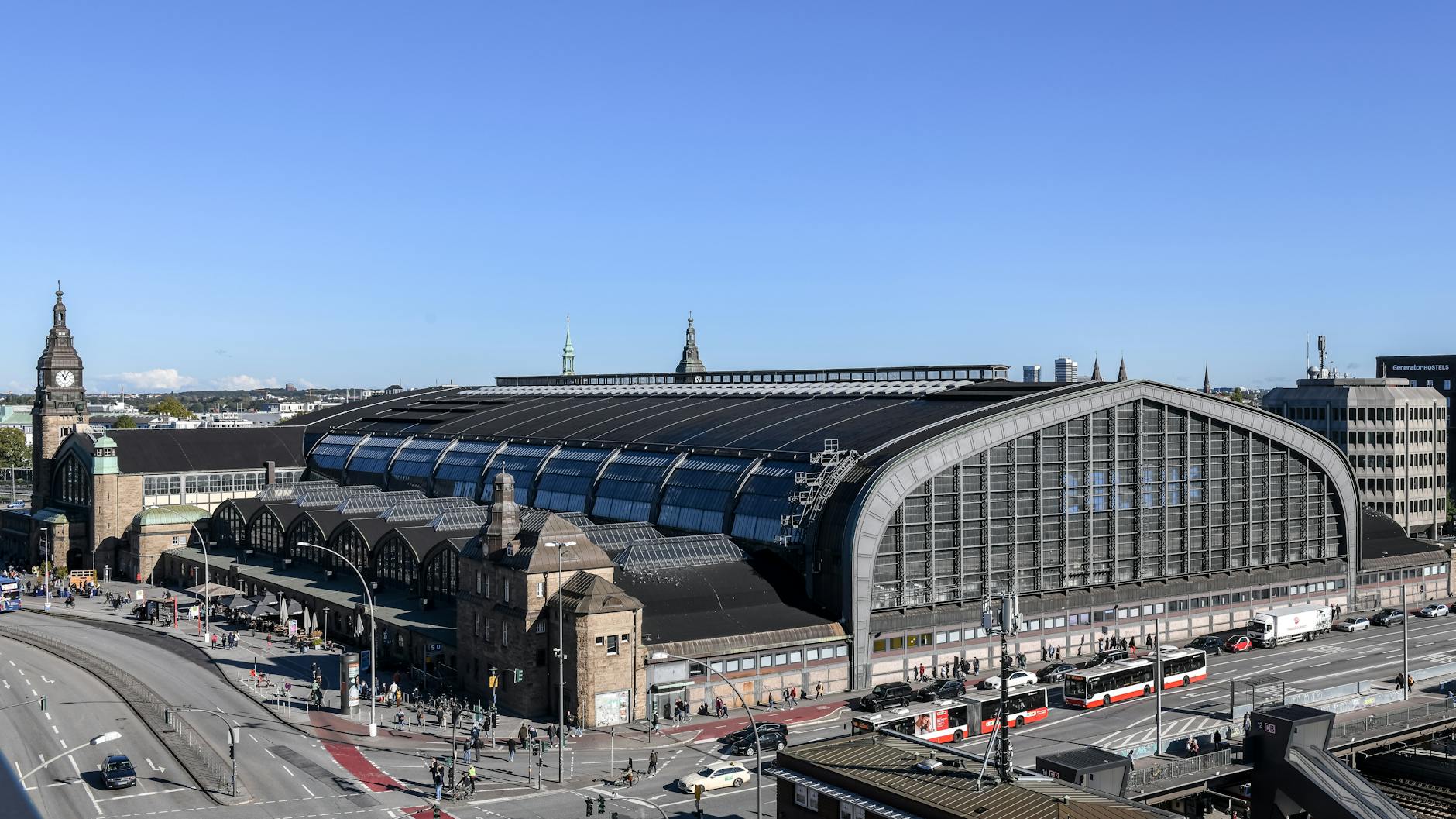 Hamburg Central Train Station Aerial View